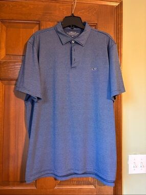 Vineyard Vines Heather Blue Men's Polo